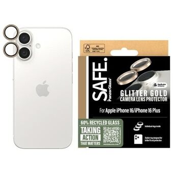 SAFE by PanzerGlass iPhone 16 6.1" / 16 Plus 6.7" Lens Protector goud/glitter goud SAFE95894