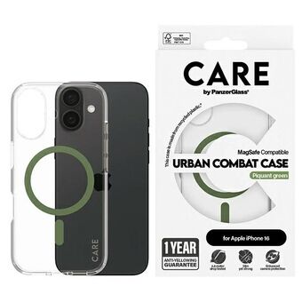 CARE by PanzerGlass Vlaggenschip Hoesje iPhone 16 6.1" groen MagSafe 1369