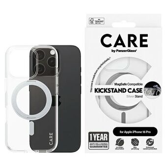 CARE by PanzerGlass Functie Kickstand Case iPhone 16 Pro 6.3" zilver/silver MagSafe 1326