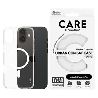 CARE door PanzerGlass Flagship Case iPhone 16 Plus 6.7" wit/white MagSafe 1339