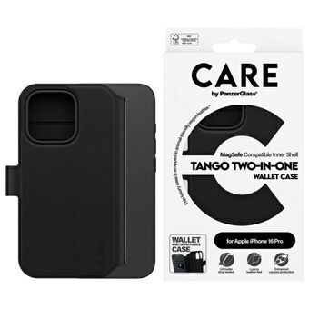 CARE by PanzerGlass Kenmerk Tango 2in1    Portemonnee iPhone 16 Pro 6.3" MagSafe zwart/black 1330