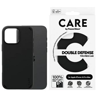 CARE by PanzerGlass Functie Dubbele Beschermhoes iPhone 16 Pro 6.3" zwart/black 1336