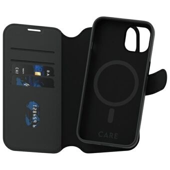 CARE by PanzerGlass Kenmerk Tango 2in1 Portemonnee iPhone 14 / 13 6.1" MagSafe zwart/black 1160