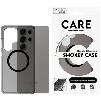 Etui CARE by PanzerGlass Vlaggenschip Urban Combat Zwart QI voor Samsung Galaxy S25 Ultra rookkleurig