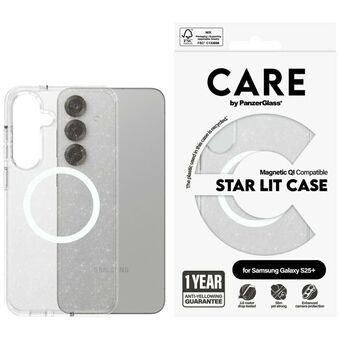 Etui CARE by PanzerGlass Flagship Urban Combat StarLight Wit QI voor Samsung Galaxy S25+ transparant