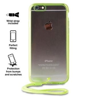 Puro Transparante Hoesje Easy Photo iPhone 6/6S limonka+ lanyard IPC647CLEARWLGRN