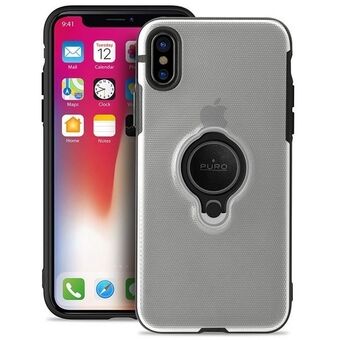 Puro Magnet Ring Cover iPhone X Transparant IPCXMAGRINGTR