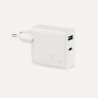 Puur opladen. netwerk. Mini FAST 1xUSB+1xUSB-C 30W wit/wit FMCTCUSBAC30WPDWHI