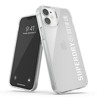 SuperDry Snap iPhone 12 mini doorzichtig hoesje wit/wit 42593