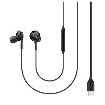 Zwarte Samsung EO-IC100BB AKG USB-C stereo set.