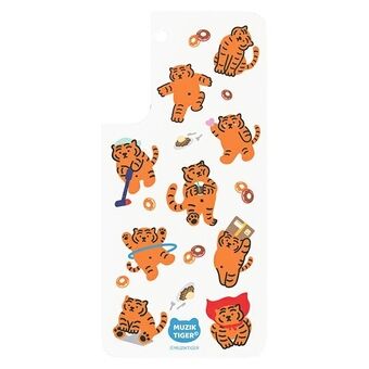 Samsung GP-TOU021HOTOW paneel voor frame cover voor Galaxy S22 + Muzik Tiger wit/wit