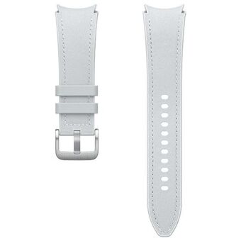 Pasek Hybride Eco-Leren Band Samsung ET-SHR96LSEGEU voor Watch6 20mm M/L zilver/zilver