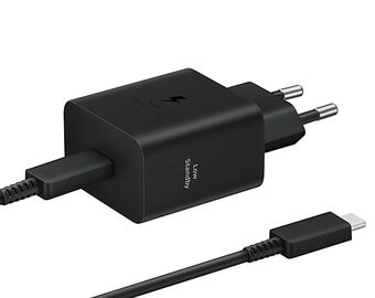 Ład. sieciowy. Samsung EP-T4511XBEGEU PD 45W + USB-C/USB-C kabel 3A 1.8m Super Fast Charge czarny/zwart