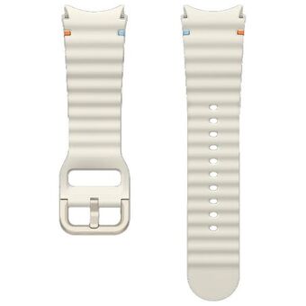 Pasek Sport Band Samsung ET-SNL30SWEGEU voor Watch7 / 6 / 5 / 4 20mm S/M crème/crème