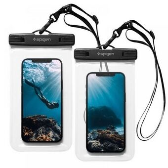 Spigen Waterdichte Hoes A601 Universeel 2 stuks Helder