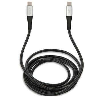 TUMI TUCCSUSBC-kabel USB-C - USB-C 1,5m snelladend zwart/zwart