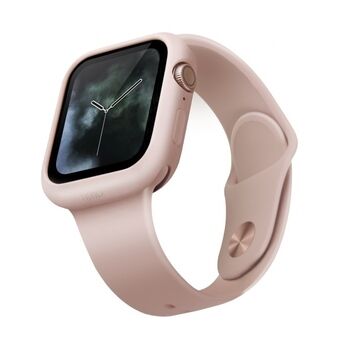 UNIQ etui Lino Apple Watch Series 4/5/6/SE 40mm. roze/blush pink