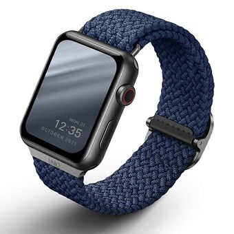 UNIQ Aspen Apple Watch 44/42/45 mm Gevlochten blauw / oxford blauw