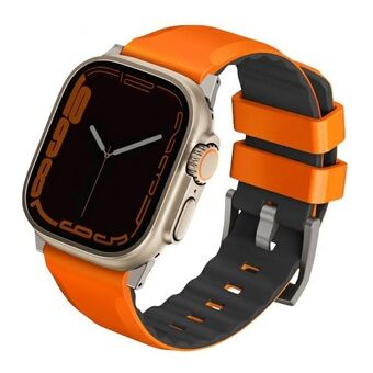 UNIQ Bandje Linus Apple Watch Series 1/2/3/4/5/6/7/8/SE/SE2/Ultra 42/44/45/49mm Airosoft Siliconen Oranje/Volt Oranje