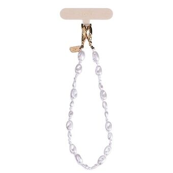 UNIQ Coehl Perla Handstrap universeel telefoonsnoer voor om de pols wit/white pearl