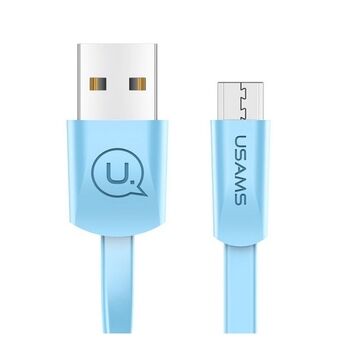 USAMS U2 microUSB platte kabel 1,2m blauw/blauw SJ201MIC04 (US-SJ201)