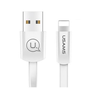 USAMS U2 Platte Lightning-kabel 1,2 m Wit / Wit SJ199IP02 iPhone 5/6/7/8 / X (US-SJ199)