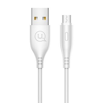 USAMS U18 microUSB 2A snellaadkabel 1m wit/wit SJ268USB02 (US-SJ268)