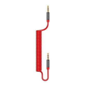 USAMS-adapter met veer audio-aansluiting 3,5 mm -3,5 mm 1,2 m rood SJ256YP02 (US-SJ256)