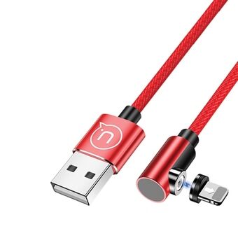 USAMS U54 gehoekte magnetische kabel 1m bliksemrood / rood SJ444USB02 (US-SJ444)