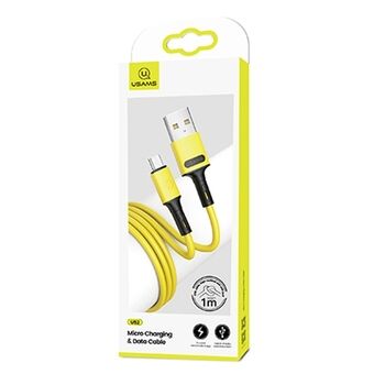 USAMS kabel U52 microUSB 2A snelladen 1m geel/geel SJ435USB03 (US-SJ435)