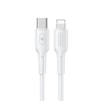 USAMS Kabel U43 USB-C naar Lightning 30W PD 1.2m wit/white SJ406USB02 (US-SJ406)