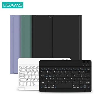 USAMS Etui Winro met toetsenbord voor iPad 10.2" groen etui-wit toetsenbord IP1027YR02 (US-BH657)