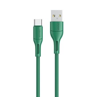 USAMS kabel U68 USB-C 2A snelladen 1m groen/groen SJ501USB04 (US-SJ501)