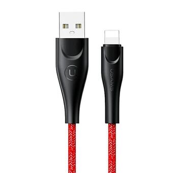 USAMS U41 zip-kabel 2m 2A rood / rood SJ394USB02 (US-SJ394) Snel opladen