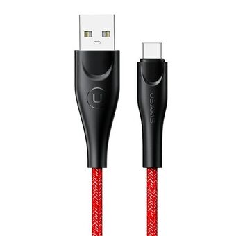 USAMS U41 USB-C kabel 2m 2A rood / rood SJ395USB02 (US-SJ395)