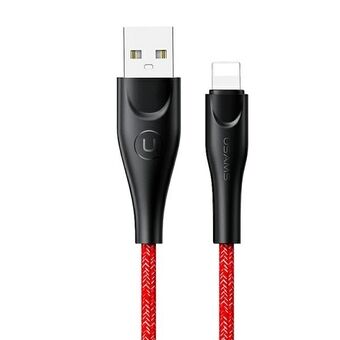 USAMS U41 zip-kabel 3M 2A rood / rood SJ397USB02 (US-SJ397) Snel opladen