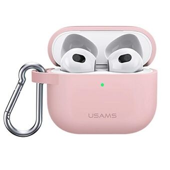 USAMS Beschermhoes voor AirPods 3 siliconen roze / roze BH741AP03 (US-BH741)