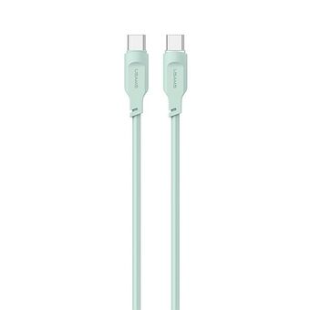 USAMS USB-C naar USB-C PD snellaadkabel 1,2 m 100 W Lithe-serie groen/groen SJ567USB04 (US-SJ567)