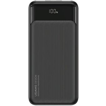 USAMS Powerbank 10000mAh 10W 1C+2A zwart/black XY Series 10KCD19801 (US-CD198)