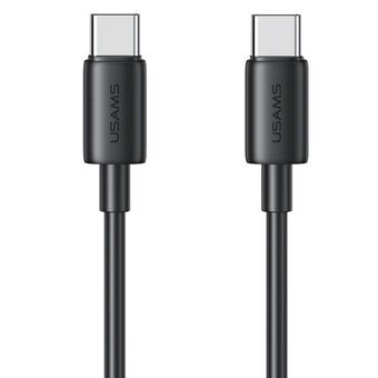 USAMS Kabel USB-C naar USB-C 60W 1m Snel Opladen YD Serie zwart US-SJ711USB01 (US-SJ711)