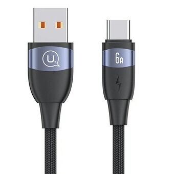 USAMS Kabel U85 USB naar USB-C 6A 2m Snelladen zwart SJ631USB01 (US-SJ631)