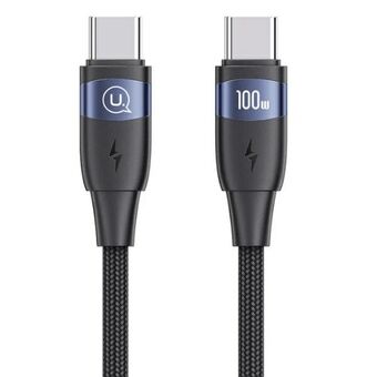 USAMS Kabel U85 USB-C naar USB-C 100W 1,2m PD Snelladen zwart SJ632USB01 (US-SJ632)