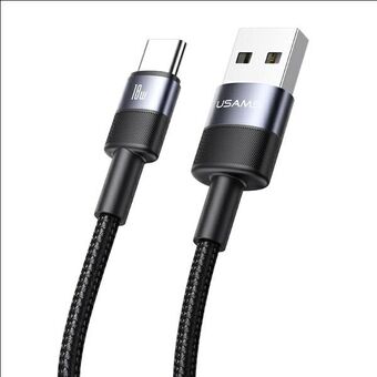 USAMS Kabel USB naar USB-C 3A 1.2m Snel Opladen staal/tarnish SJ718USBSG01 (US-SJ718)