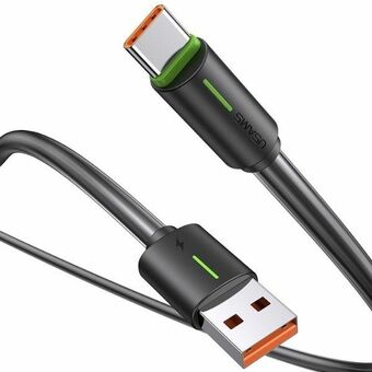 USAMS Kabel USB-C 3A YU Serie 1m USB-C/USB-C zwart/black SJ732USB01 (US-SJ732)