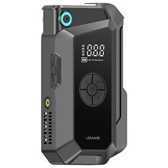 USAMS Jumpstarter Powerbank 8000mAh + ingebouwde zaklamp zwart/black ZB287