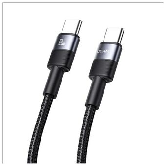 USAMS Kabel USB-C naar USB-C 60W 1.2m Aluminium Legering Datakabel SY Serie SJ724USB01 (US-SJ724)