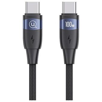 USAMS Kabel USB-C naar USB-C 100W 2m Aluminium Legering Snellader & Gegevenskabel SJ633USB01 (US-SJ633)