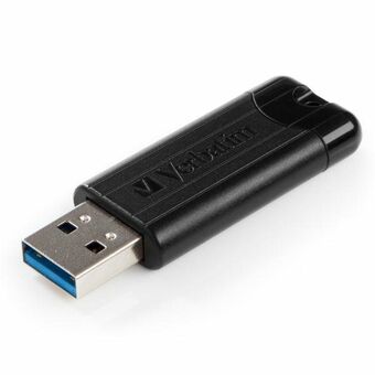 Here is the translated text in Dutch:

Verbatim Pendrive 32GB USB-A 3.2 PinStripe zwart/black 49317