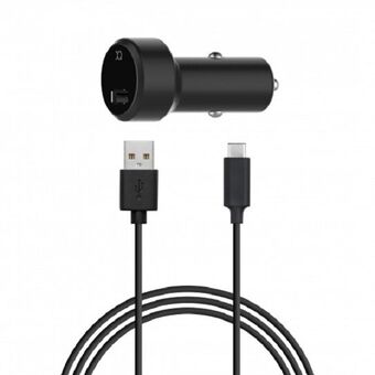 Ładowarka sam. Xqisit USB-USB-C 2,4A zwart/black 31528