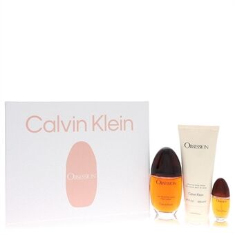 Obsession by Calvin Klein - Gift Set -- 3.4 oz Eau De Parfum Spray + 6.7 oz Body Lotion + .5 oz Mini EDP Spray - voor vrouwen